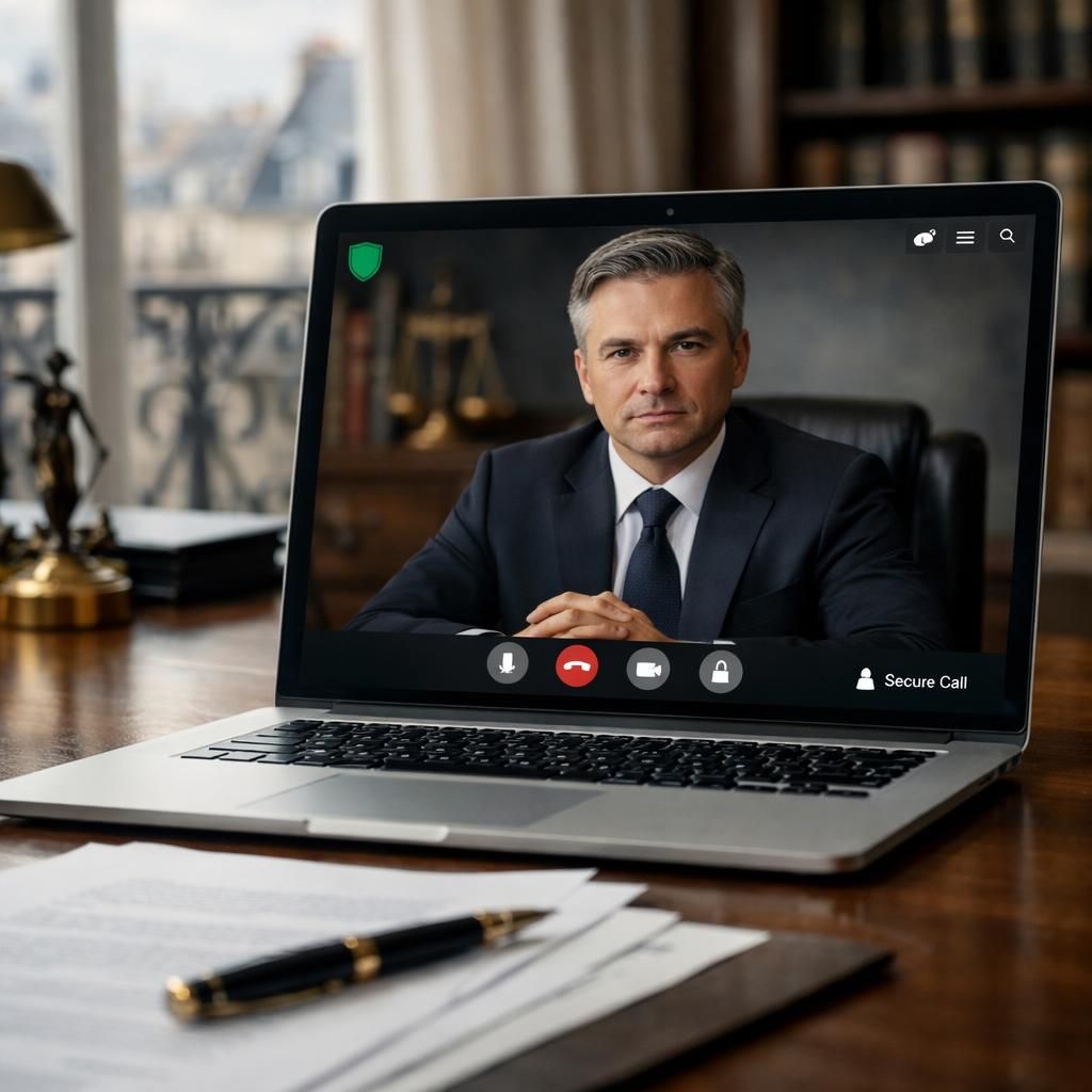 Consultation fiscale à distance entre un contribuable et son avocat via un appel vidéo sécurisé